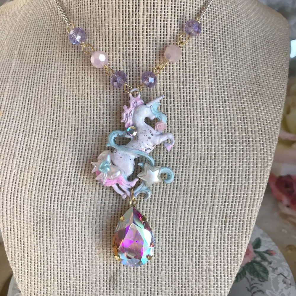 Pastel unicorn necklace